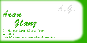 aron glanz business card