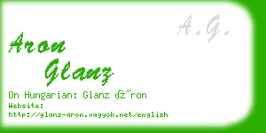aron glanz business card